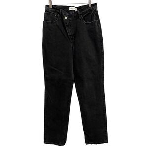 Abercrombie & Fitch 90s Straight Jeans Womens 30/10L Black Criss Cross Waistband